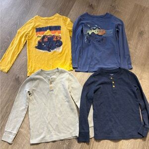 OshKosh B'gosh Monster Truck Long Sleeve Shirt Set - Yellow, Blue, Gray, Navy